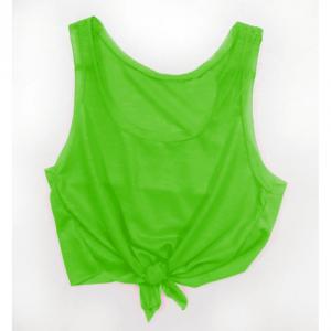 Cropped Regata Poliéster Verde Neon Personalizado Poliéster Cropped   Amarração Adulto