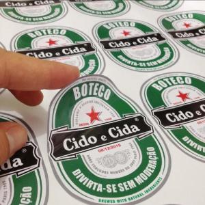 Etiqueta Adesiva em Vinil Ritrama Brilho com Semi-corte 6x6 Ritrama Brilho 6x6 cm 4x0  Semi-corte especial 