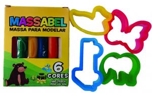 Massinha de Modelar com 2 moldes Personalizada   Sem limite de cores para arte   Tubos em cores sortidas