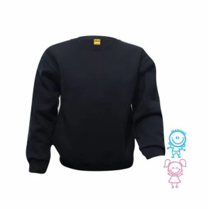 Moletom Preto Infantil 50% poliester 50% algodão Moletom Unisex   tradicional Adulto