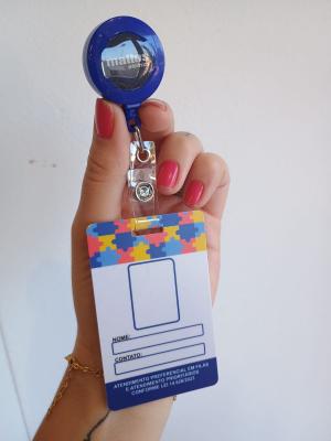 Roller para Crachá com Verniz    verniz  