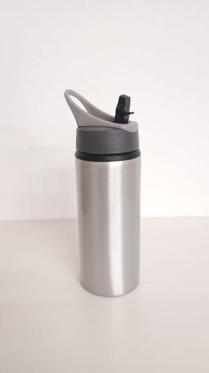 Squeeze com alça e bico retratil 600 ml Aluminio     