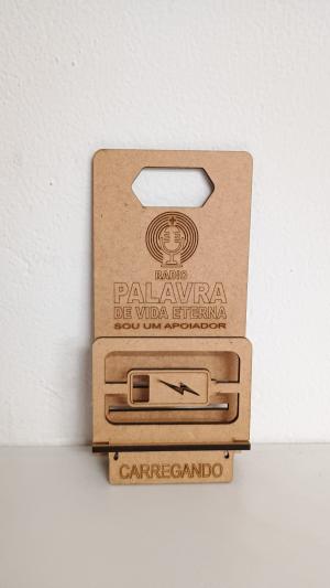 Suporte de Celular 2 em 1 MDF     Suporte para carregar celular